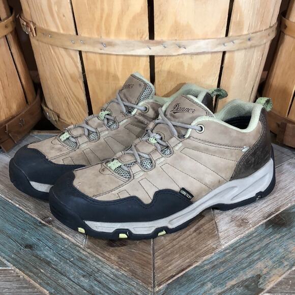 Danner Nobo Low 3” Goretex Waterproof Tan Leather Hiking Shoes Womens Size 8.5 - Picture 3 of 11